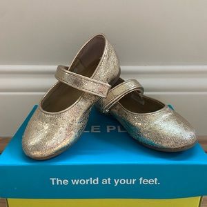 Sole Play Gold Dress Shoes for Toddlers